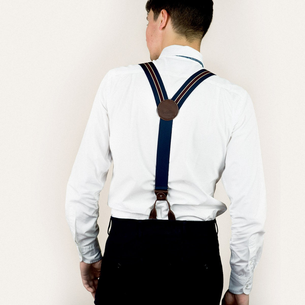 Bretelles Larges Pour Homme – Type Y Réglables – Boucles Triangulaires Antidérapantes – Pour Pantalon De Travail, Costume, Salopette
