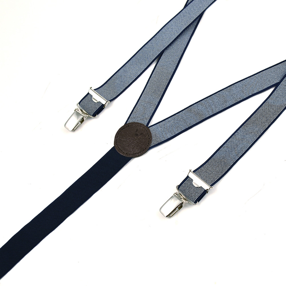 Prym Bretelle Uomo Con Clip – Grigio Argento, Larghezza 25 Mm, Lunghezza 110 Cm – Elastiche E Regolabili