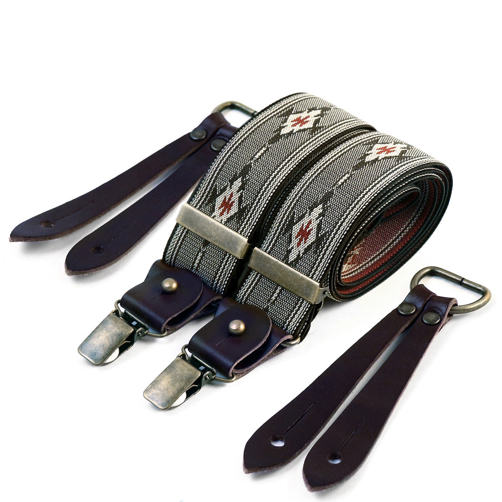 Albert Thurston  Navy James Bond Moiré 38 mm Braces – Baltzar